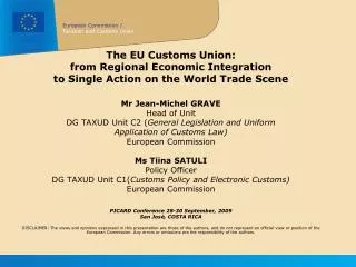 The EU Customs Union: from Regional Economic Integration