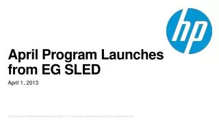 April Program Launches from EG SLED