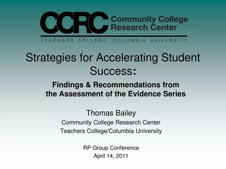 strategies for accelerating student success
