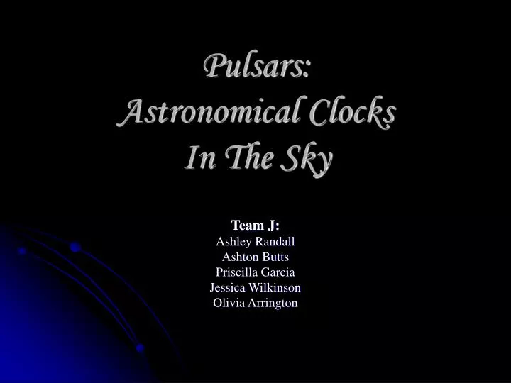 pulsars astronomical clocks in the sky