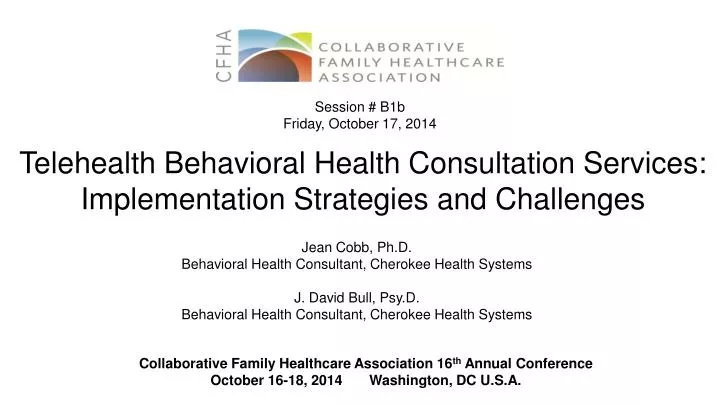 telehealth behavioral health consultation services implementation strategies and challenges