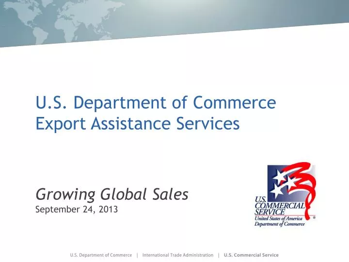 u s department of commerce export assistance services