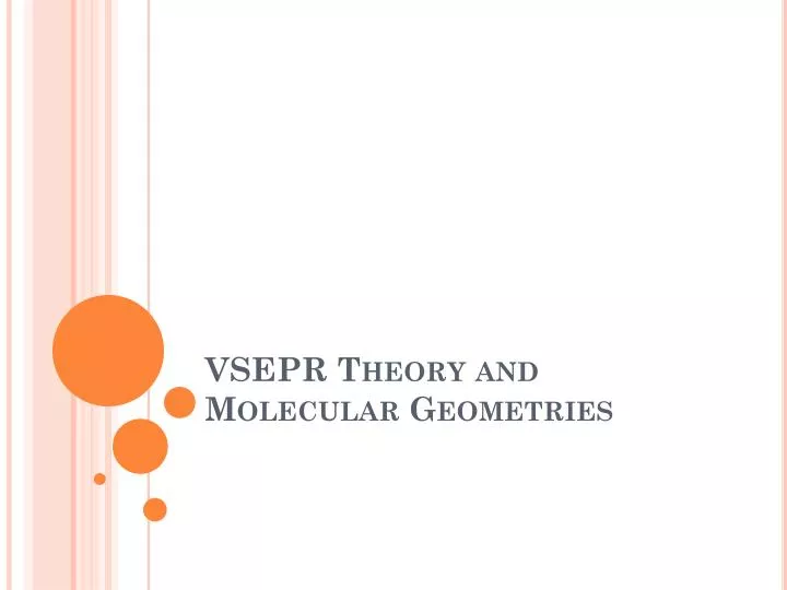 vsepr theory and molecular geometries