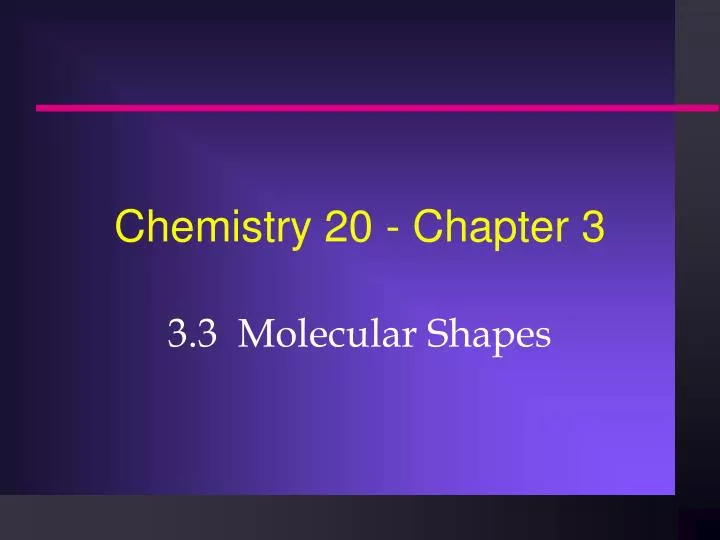 chemistry 20 chapter 3