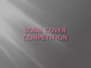 BOOK COVER COMPETITION