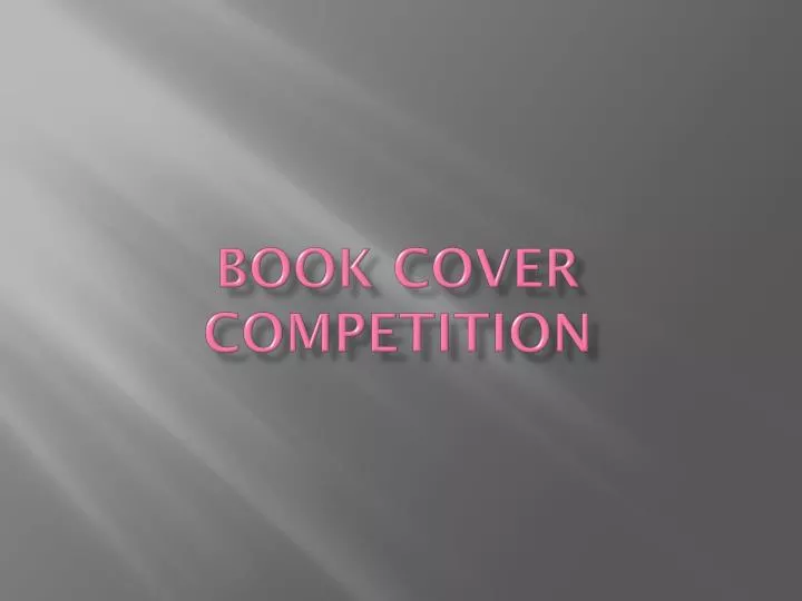 book cover competition