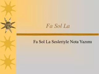 fa sol la