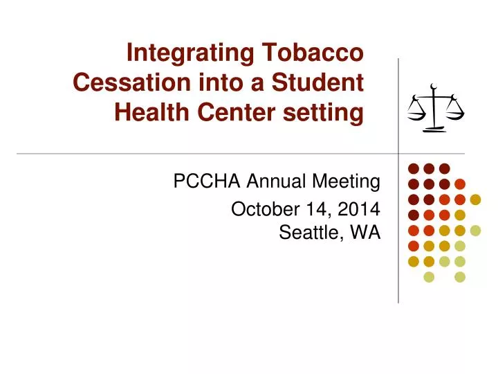 integrating tobacco cessation into a student health center setting