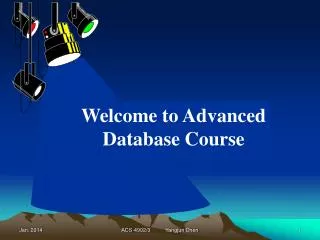 Welcome to Advanced Database Course