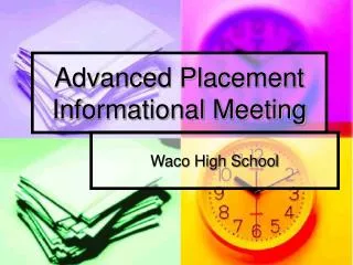 Advanced Placement Informational Meeting