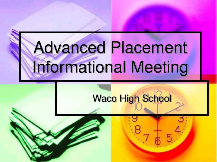 advanced placement informational meeting