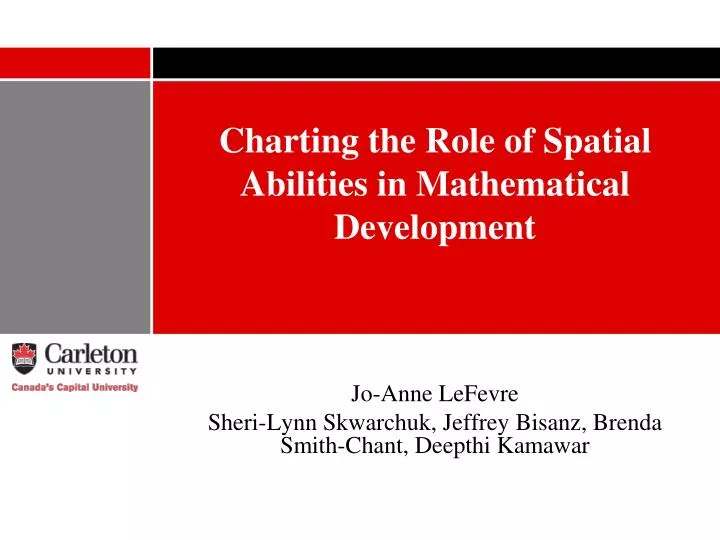 charting the role of spatial abilities in mathematical development