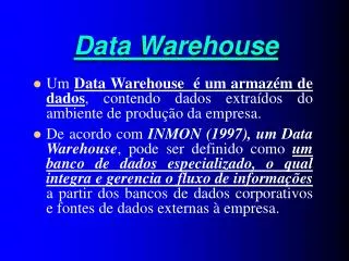 data warehouse
