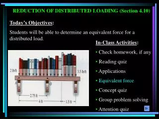 REDUCTION OF DISTRIBUTED LOADING (Section 4.10)
