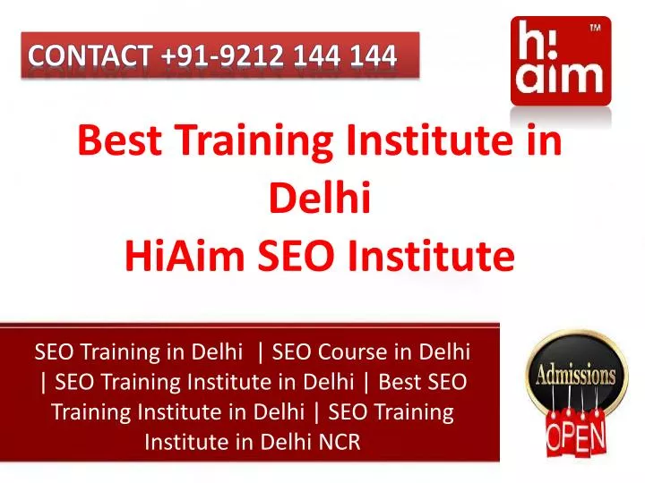 best training institute in delhi hiaim seo institute
