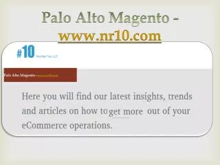 Palo Alto Magento -www.nr10.com