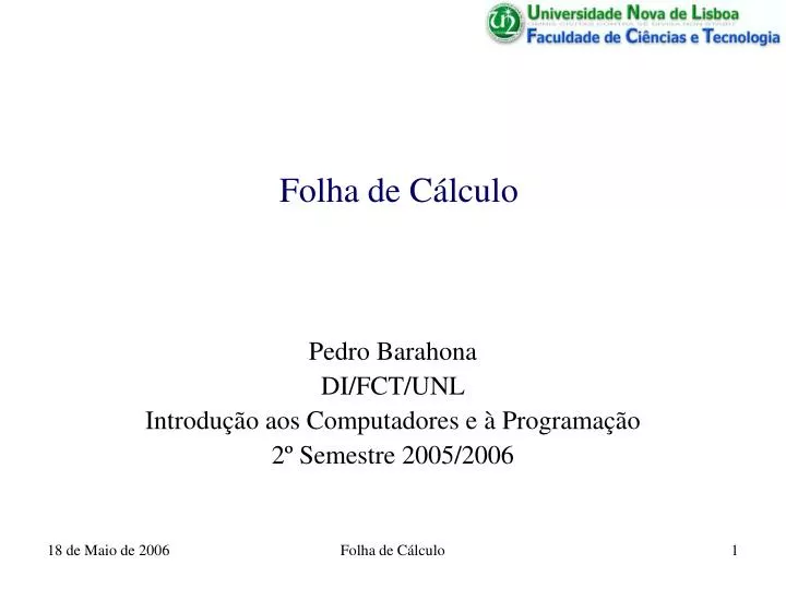 folha de c lculo