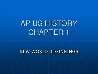 AP US HISTORY CHAPTER 1