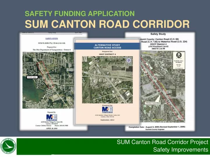 s afety funding application sum canton road corridor
