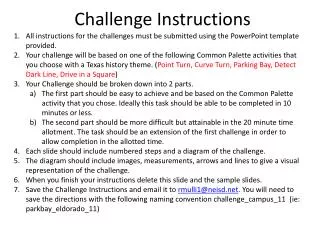Challenge Instructions