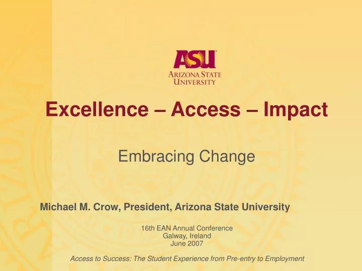excellence access impact embracing change