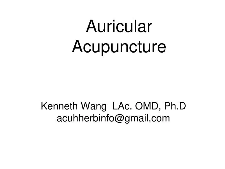 auricular acupuncture