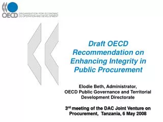 Applying elements of good governance in public procurement