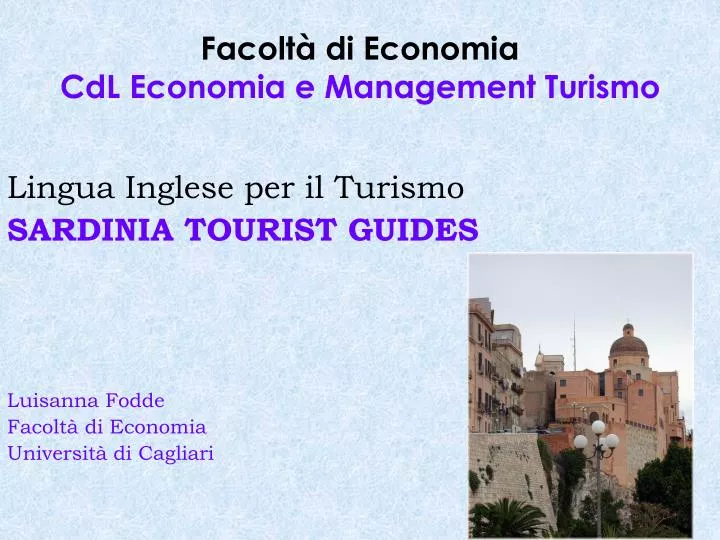 facolt di economia cdl economia e management turismo