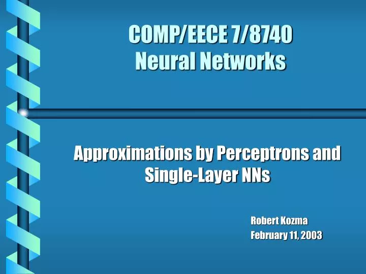 comp eece 7 8740 neural networks