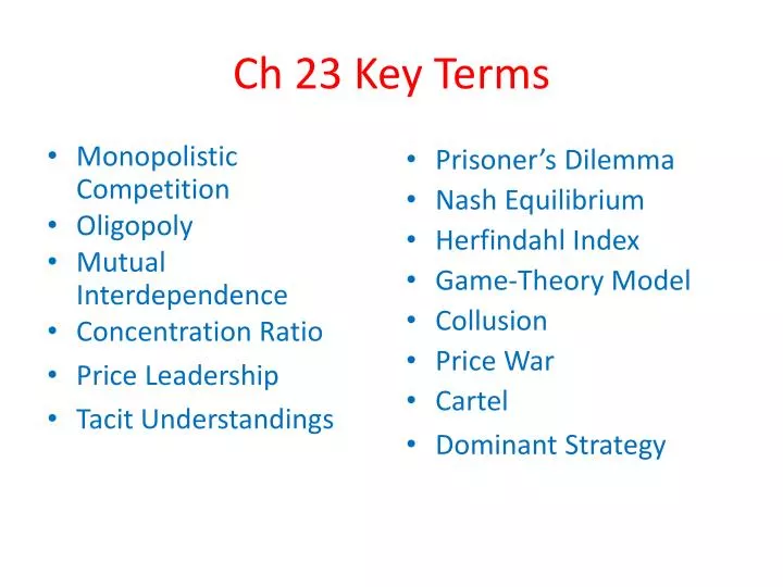 ch 23 key terms