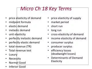 Micro Ch 18 Key Terms