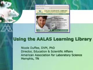 Using the AALAS Learning Library