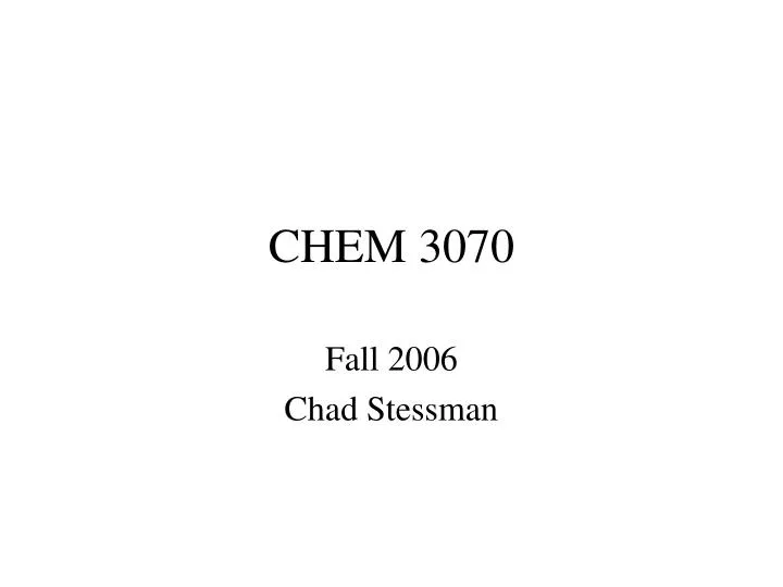 chem 3070