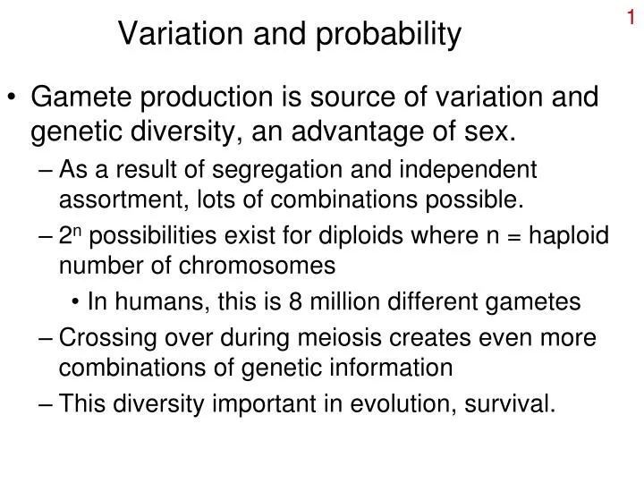 variation and probability