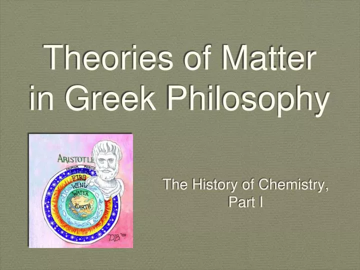 theories of matter in greek philosophy