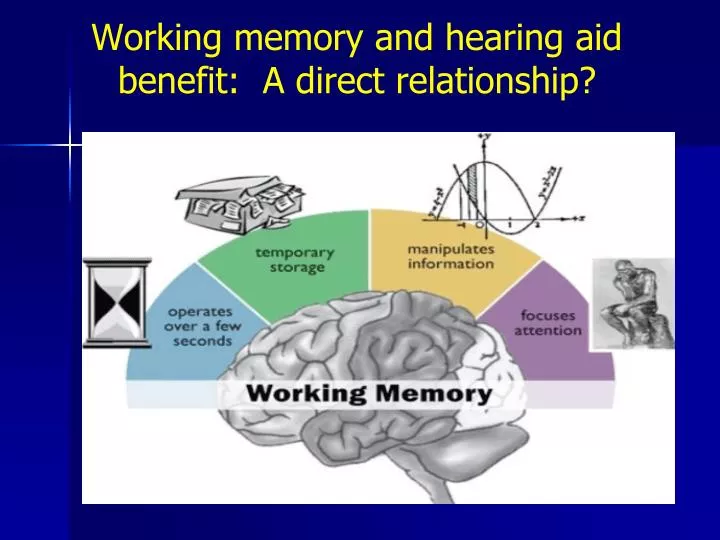 working memory and hearing aid benefit a direct relationship