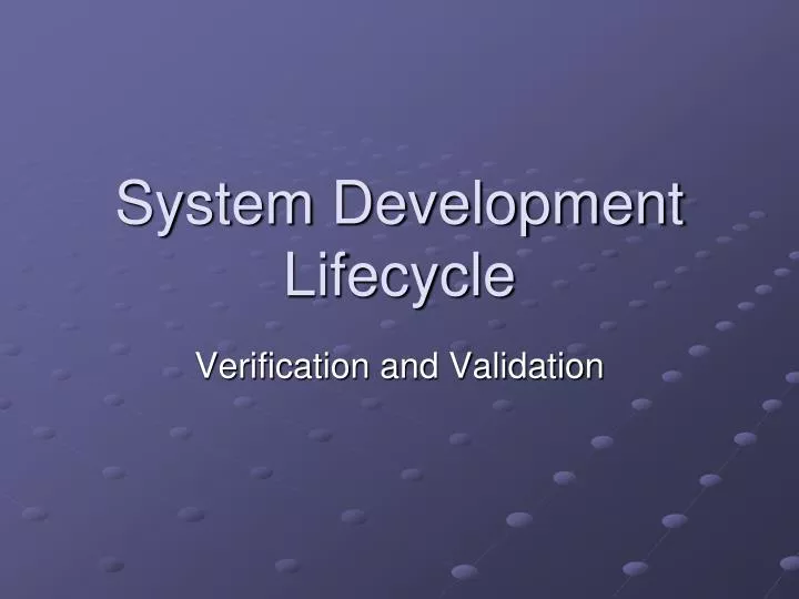 system development lifecycle