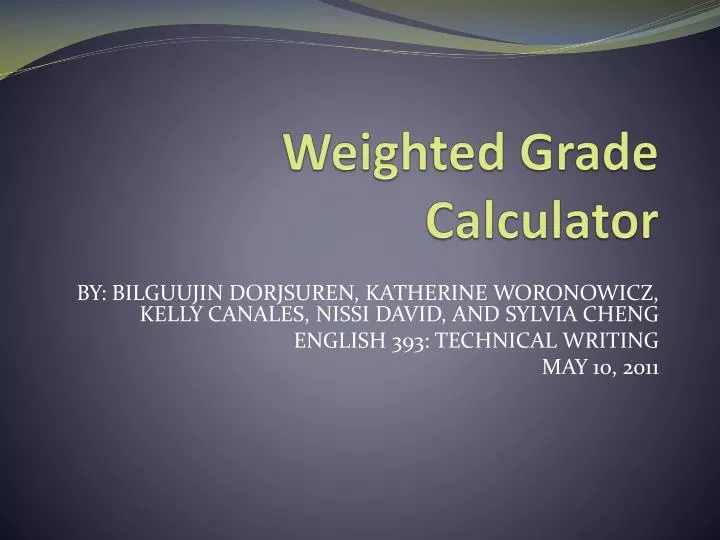 weighted grade calculator