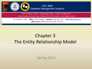 Chapter 3 The Entity Relationship Model