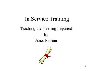 In Service Training