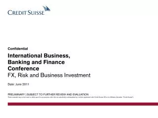 International Business, Banking and Finance Conference
