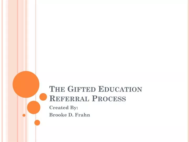 the gifted education referral process