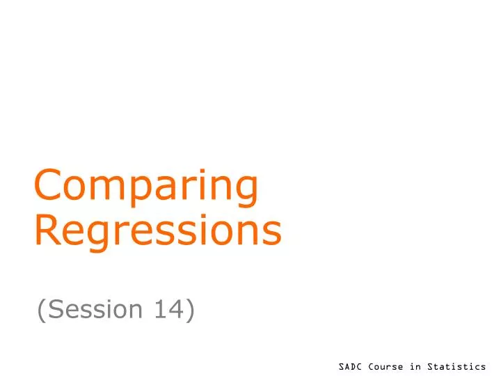 comparing regressions