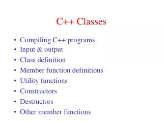 C++ Classes