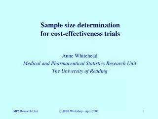 Sample size determination for cost-effectiveness trials
