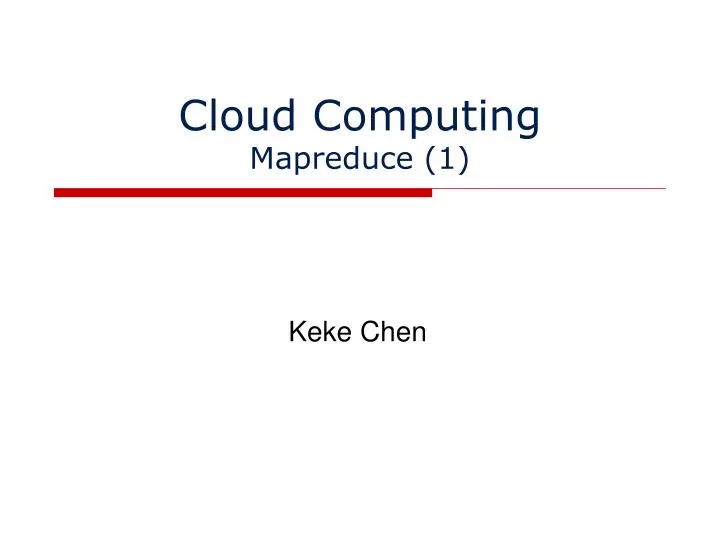 cloud computing mapreduce 1