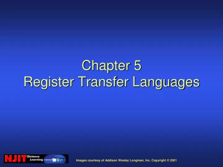chapter 5 register transfer languages