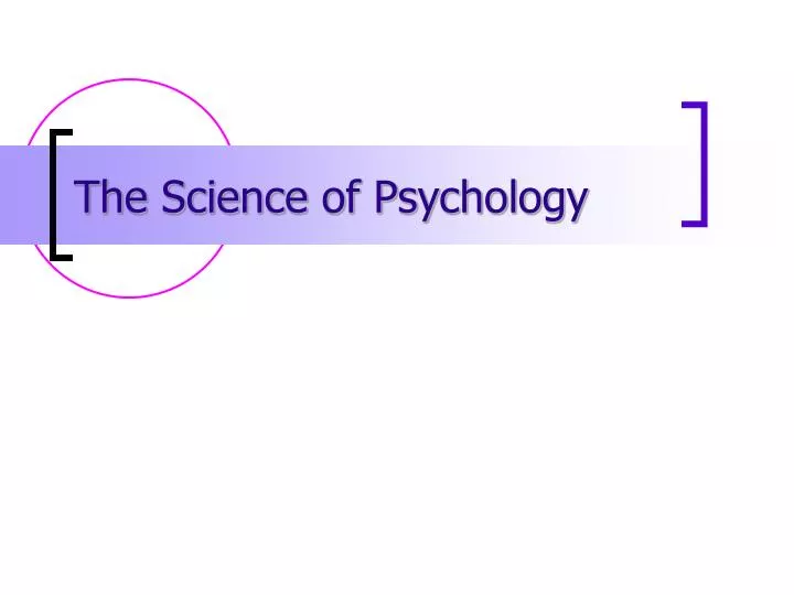 the science of psychology