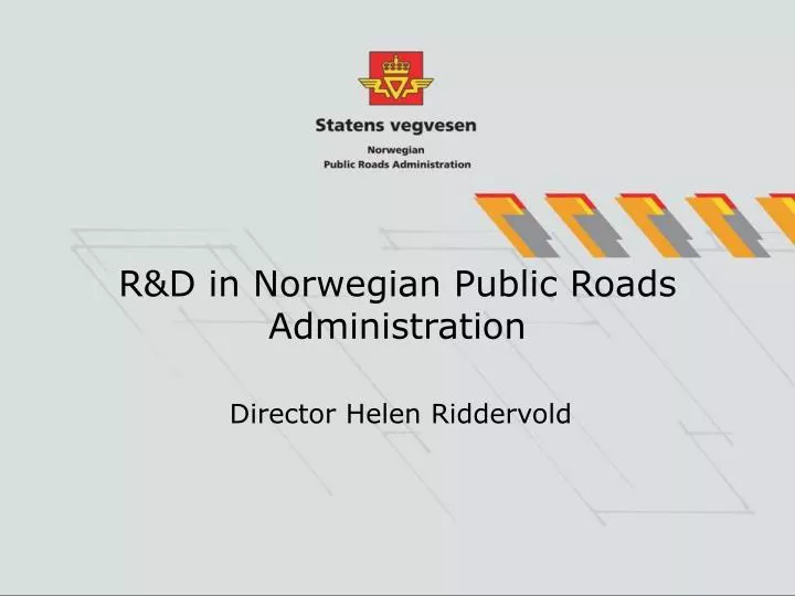 r d in norwegian public roads administration