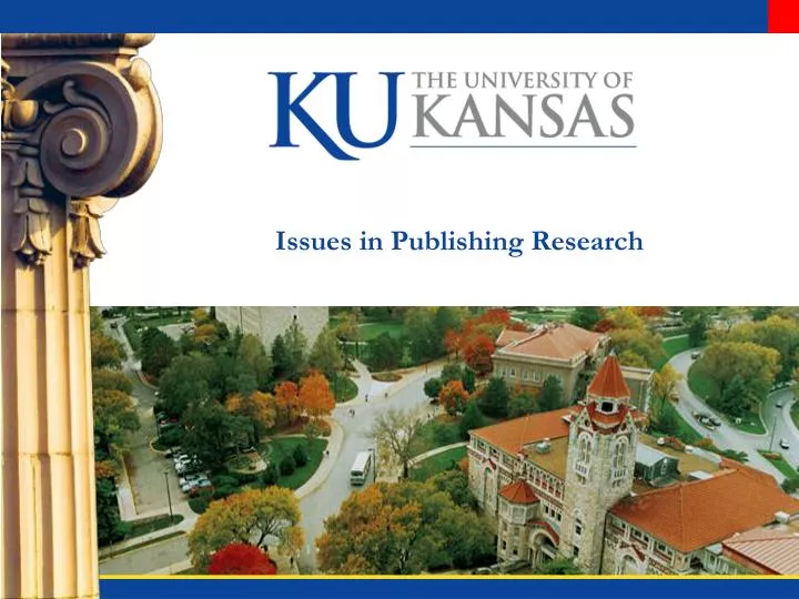 issues in publishing research